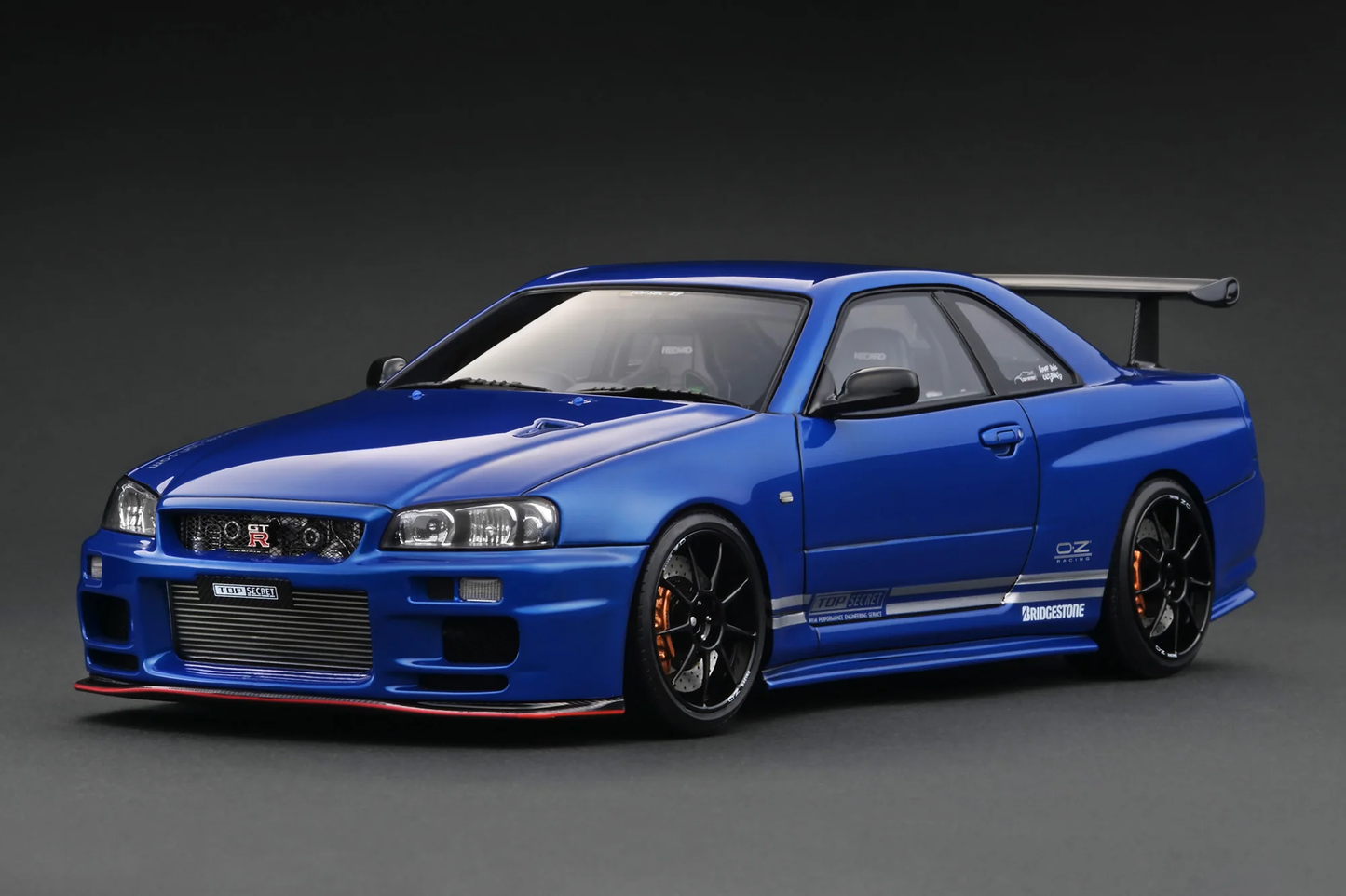 IG3641 TOP SECRET 34GT-R (BNR34) Bayside Blue Ignition Model 1:18
