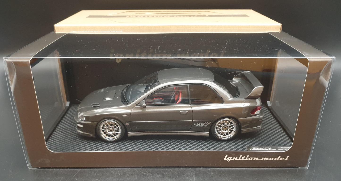 IG3552 SUBARU Impreza WRX Type R Sti Version V (GC8) Gun Metallic Ignition Model 1:18