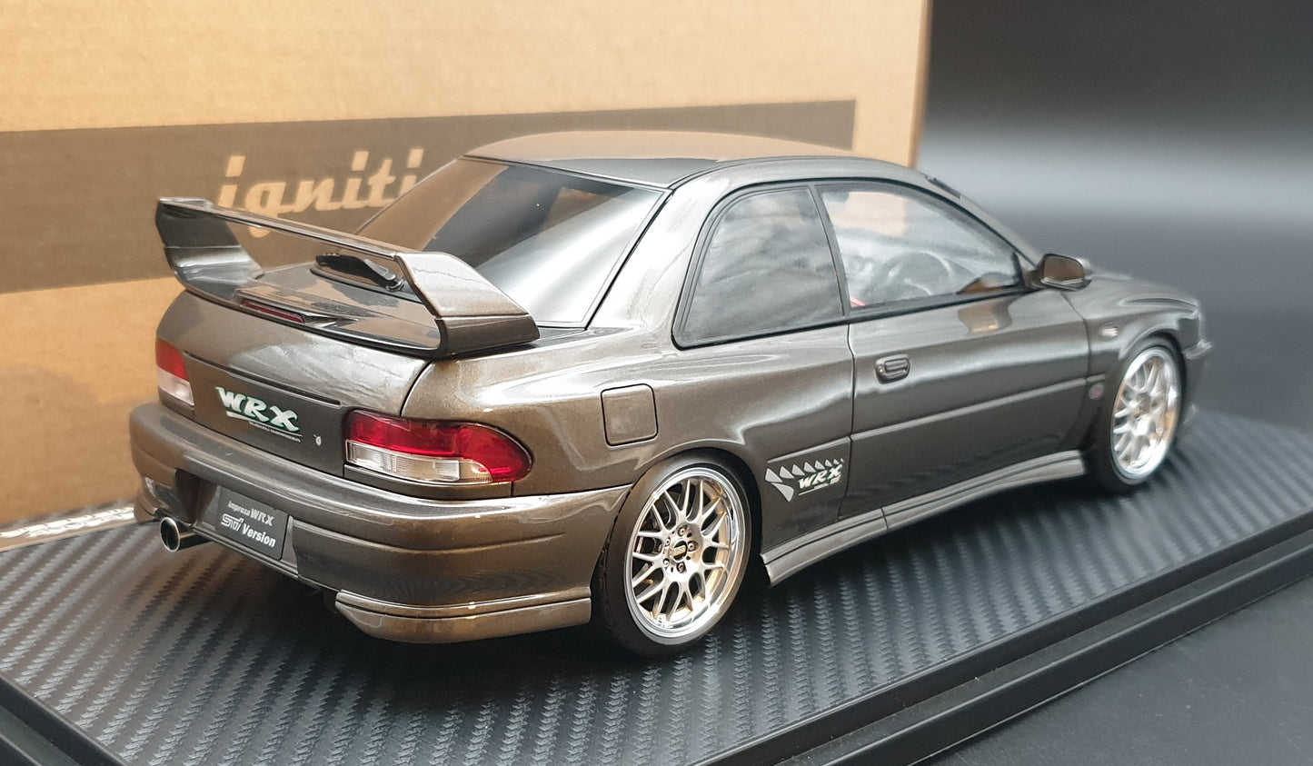 IG3552 SUBARU Impreza WRX Type R Sti Version V (GC8) Gun Metallic Ignition Model 1:18
