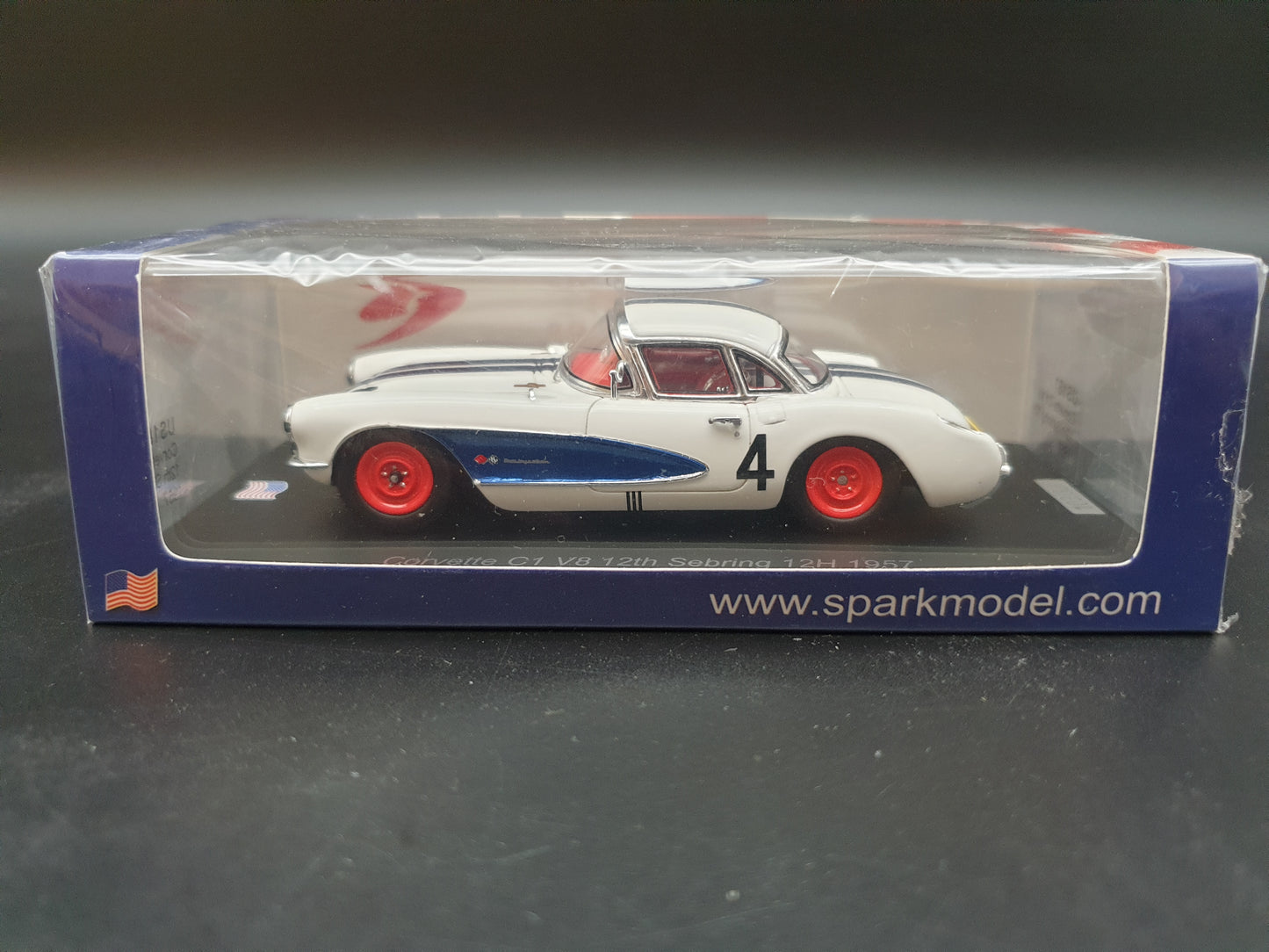 Chevrolet Corvette C1 V8 12th Sebring 12Hrs 1957 Spark 1:43