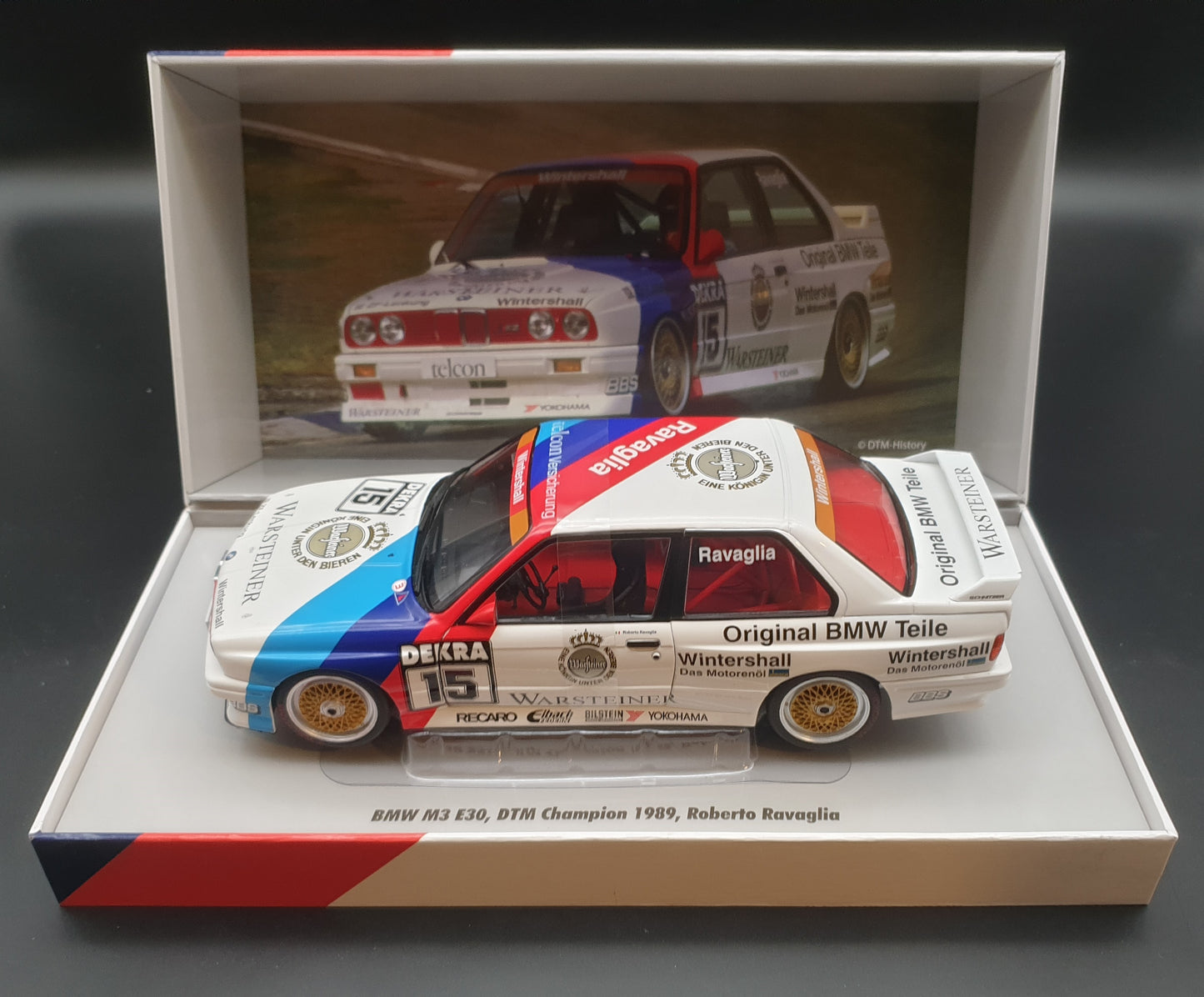 BMW M3 E30 DTM Champion 1989 R.Ravaglia Werk83 1:18