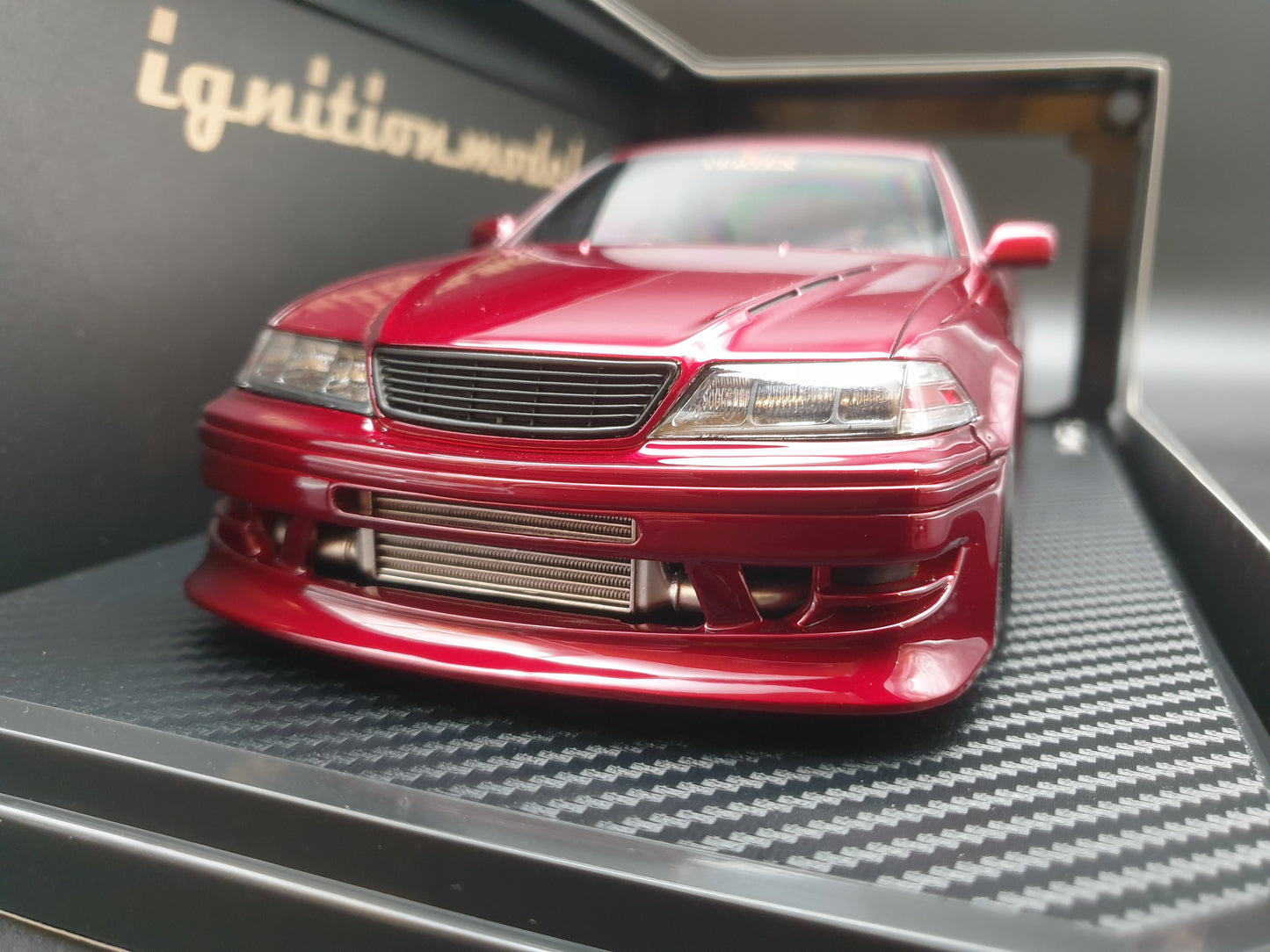 IG3577 Toyota Chaser VERTEX JZX100 MARK-II Red Metallic Ignition Model 1:18