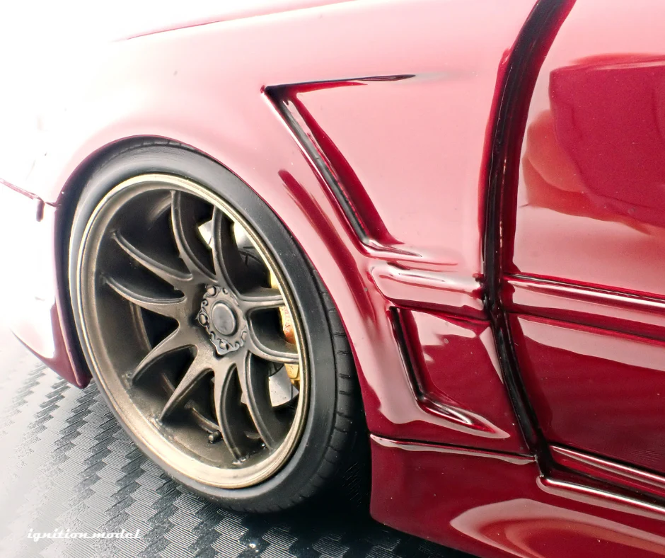 IG3577 Toyota Chaser VERTEX JZX100 MARK-II Red Metallic Ignition Model 1:18