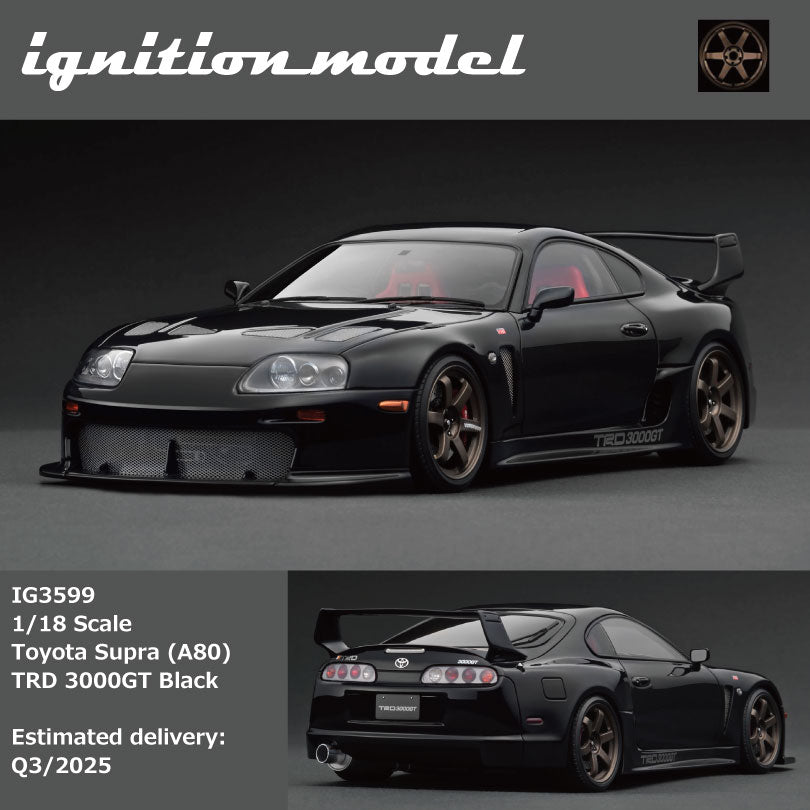 TOYOTA Supra (A80) TRD 3000GT Black Ignition Model 1:18