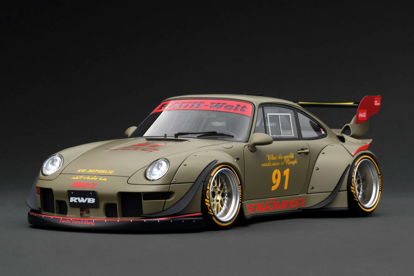 Porsche RWB 964 in miniatura - Scala 1:18 - Colore nero