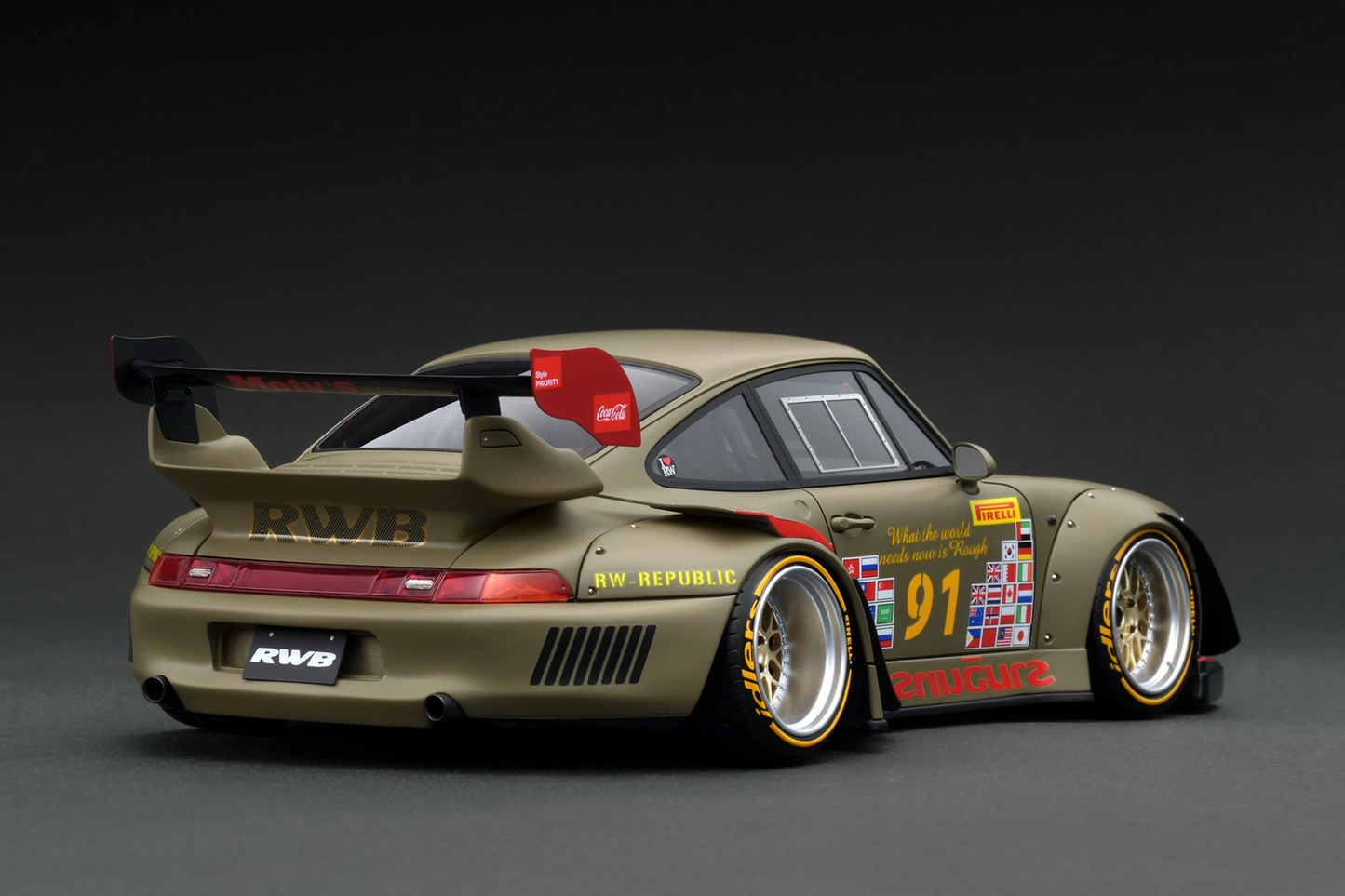Porsche RWB 964 in miniatura - Scala 1:18 - Colore nero