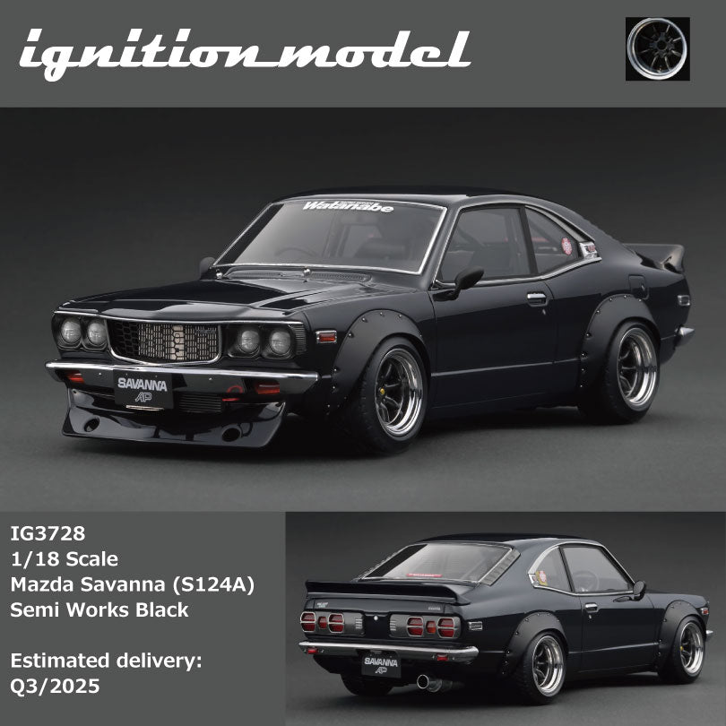 Mazda Savanna (S124A) Semi Works Black Ignition Model 1:18