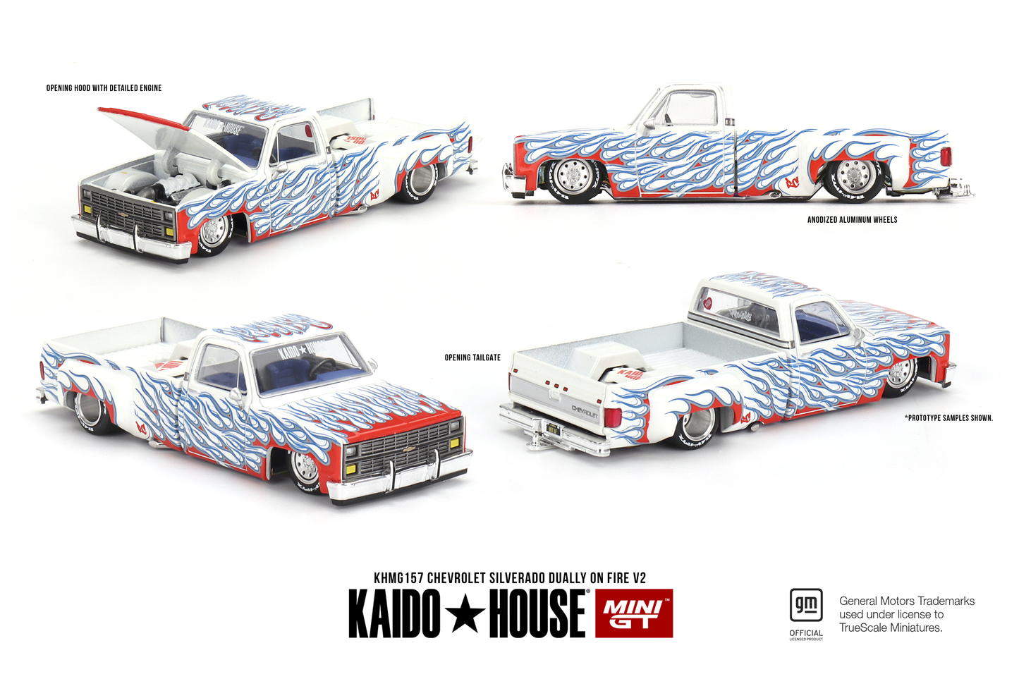 Chevrolet Silverado Dually One Fire V2 KAIDO HOUSE Mini GT 1:64