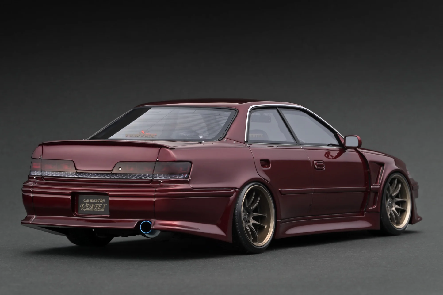 IG3577 Toyota Chaser VERTEX JZX100 MARK-II Red Metallic Ignition Model 1:18