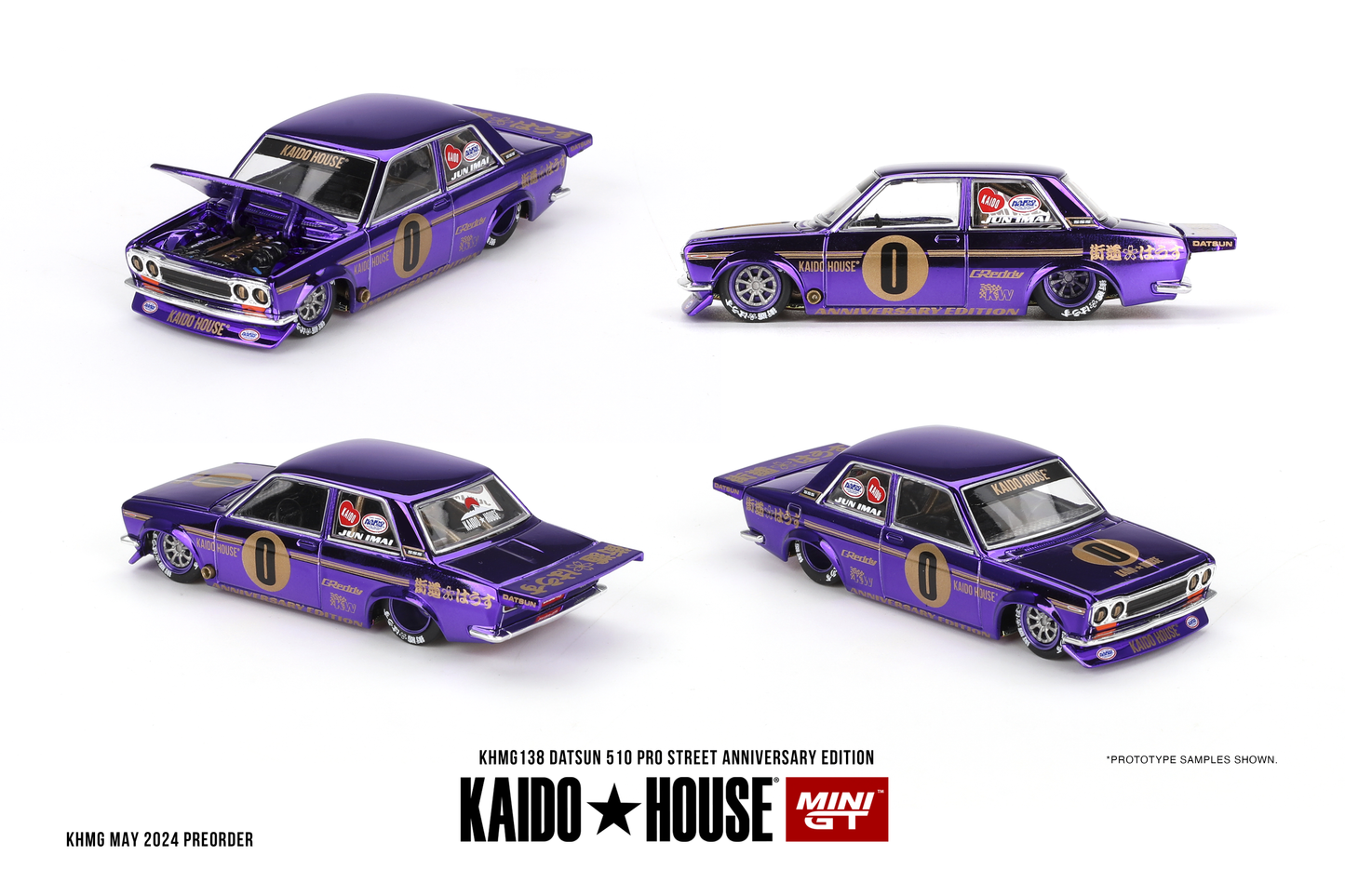 Datsun 510 PRO STREET ANNIVERSARY EDITION KAIDO HOUSE Mini GT 1:64