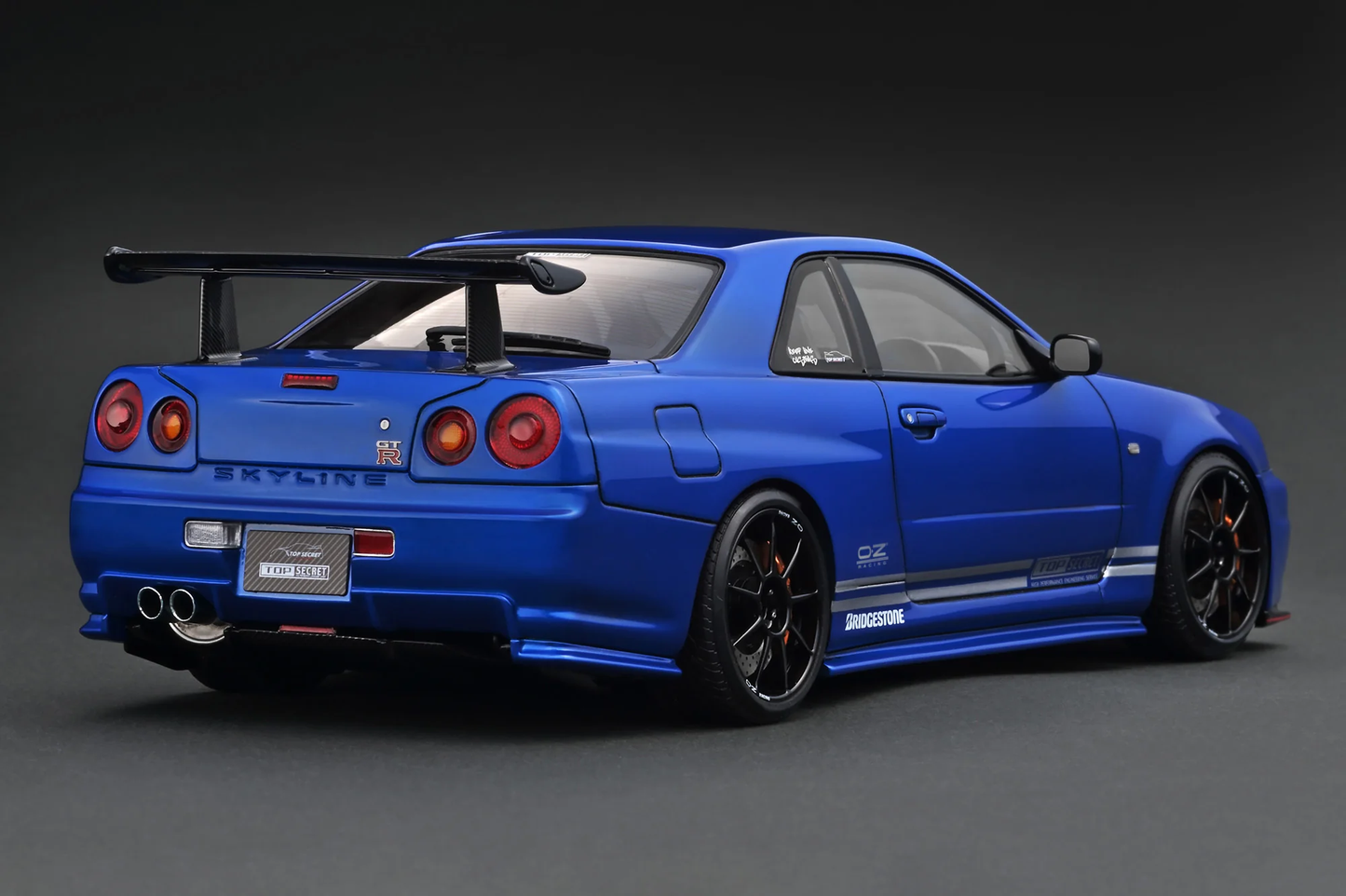 IG3641 TOP SECRET 34GT-R (BNR34) Bayside Blue Ignition Model 1:18