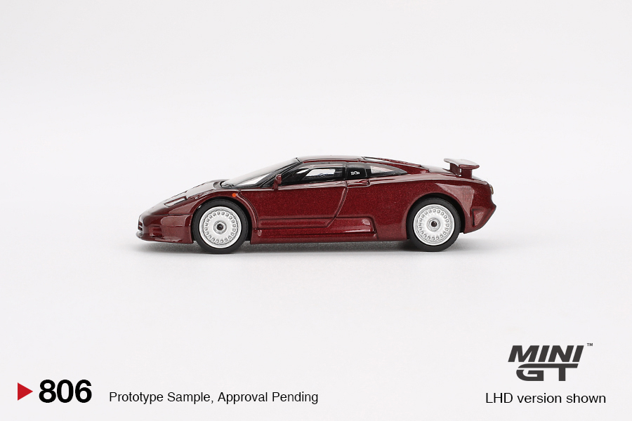 Bugatti EB110 GT Dark Red Metallic Mini GT 1:64