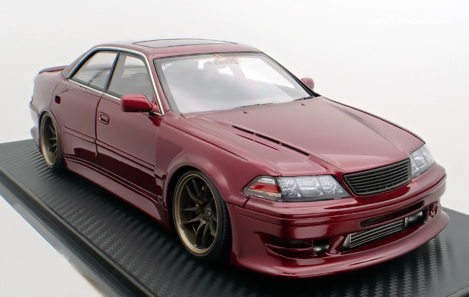 IG3577 Toyota Chaser VERTEX JZX100 MARK-II Red Metallic Ignition Model 1:18