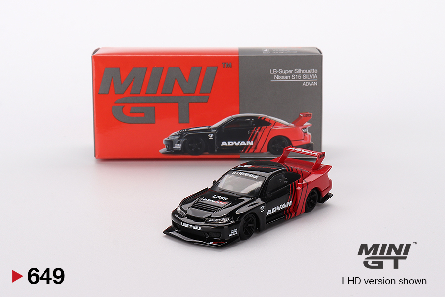 LB-Super Silhouette Nissan S15 Silvia Advan Mini GT 1:64
