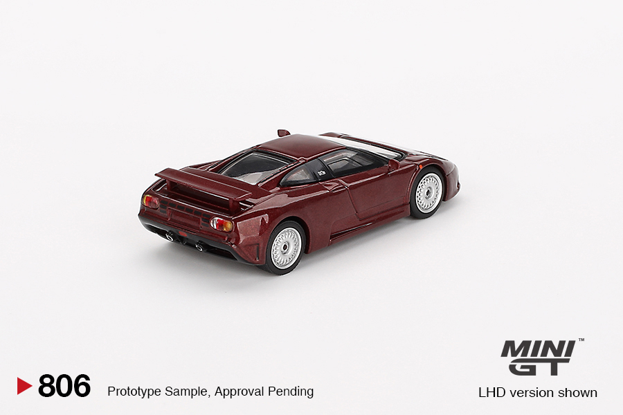 Bugatti EB110 GT Dark Red Metallic Mini GT 1:64