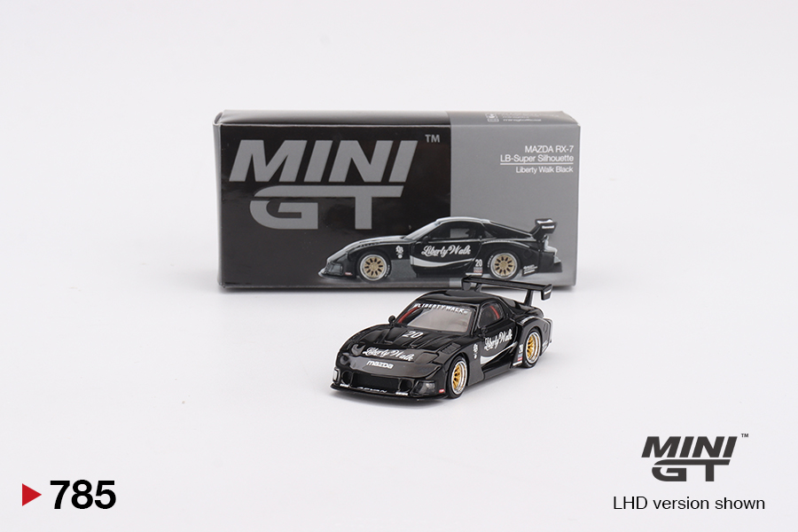 MAZDA RX-7 LB-Super Silhouette Liberty Walk Black Mini GT 1:64