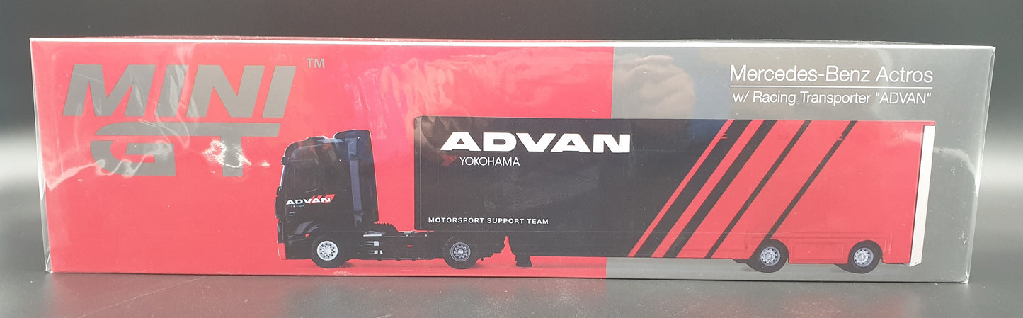 MERCEDES-BENZ Actros w/racing transporter 2023 Advan Mini GT 1:64