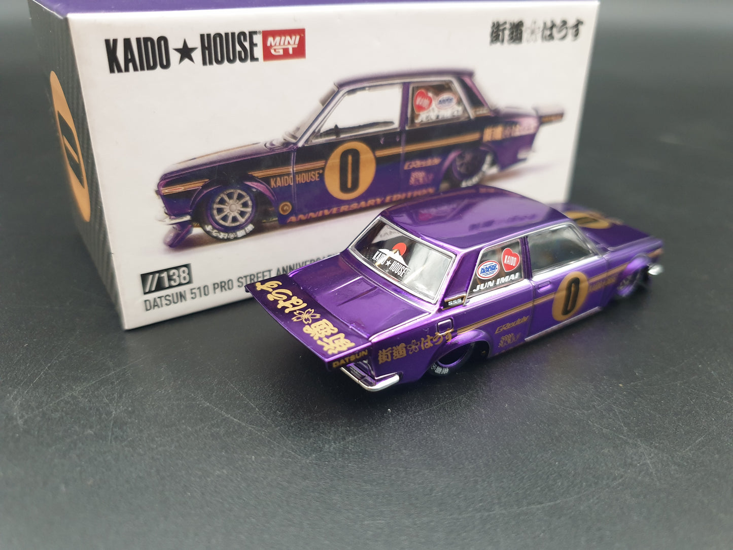 Datsun 510 PRO STREET ANNIVERSARY EDITION KAIDO HOUSE Mini GT 1:64