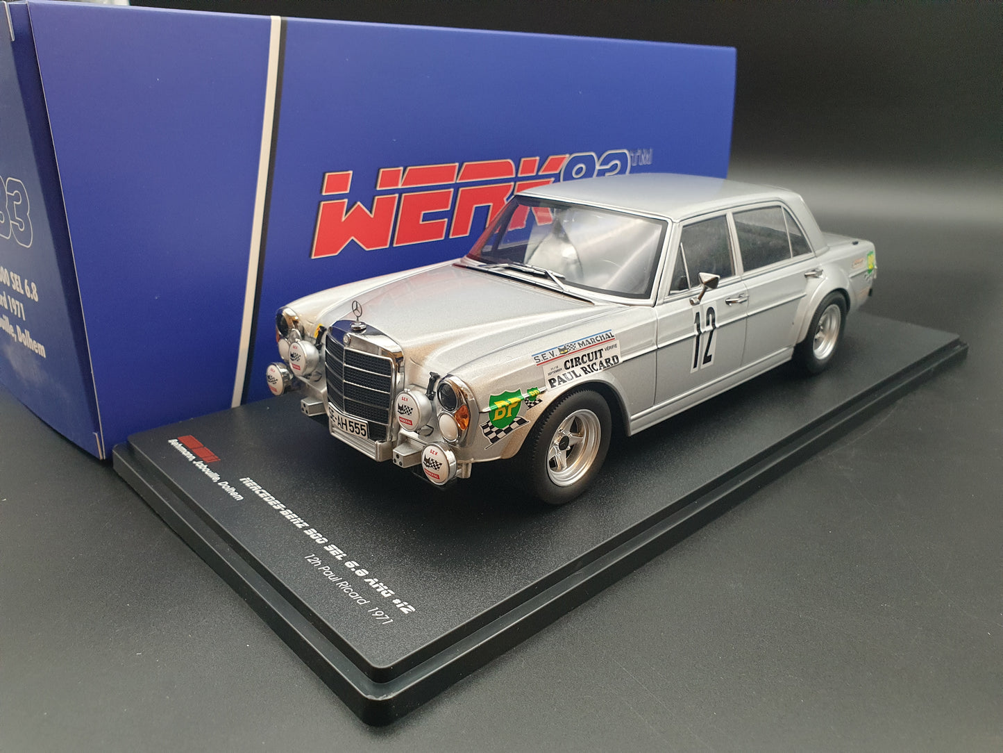 Mercedes-Benz AMG 300 SEL 6.8 12Hrs du Paul Ricard 1971 Werk83 1:18