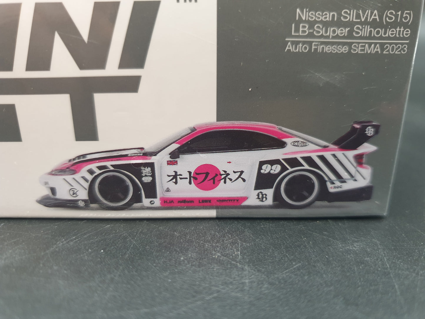 LB-Super Silhouette Nissan Slivia S15 LBWK Auto Finesse SEMA 2023 Mini GT 1:64
