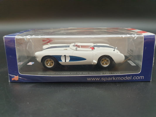 Chevrolet Corvette C1 V8 9th Sebring 12Hrs 1956 Spark 1:43