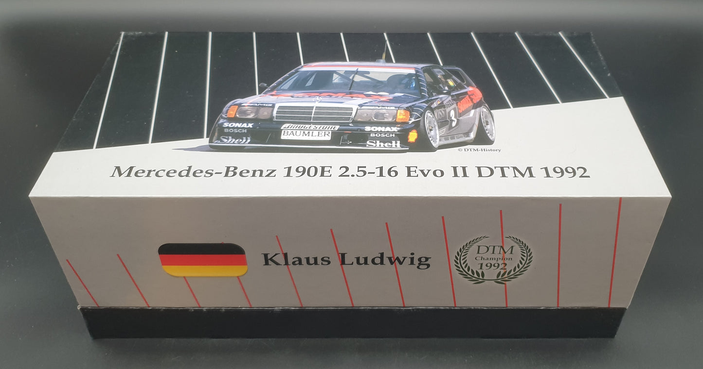 Mercedes-Benz 190E 2.5 16 EVO II DTM Champion 1992 K.Ludwig Werk83 1:18