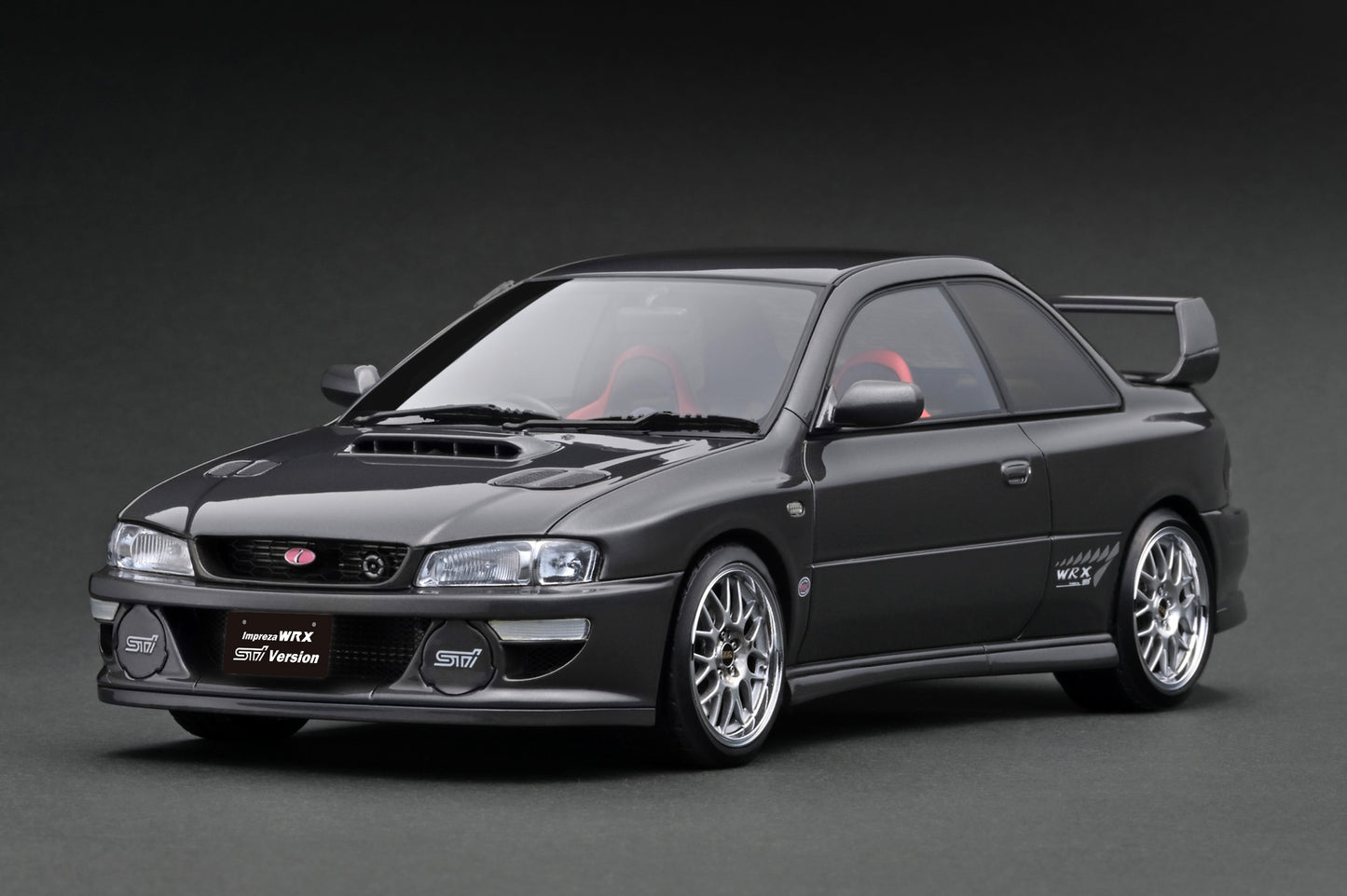 IG3552 SUBARU Impreza WRX Type R Sti Version V (GC8) Gun Metallic Ignition Model 1:18