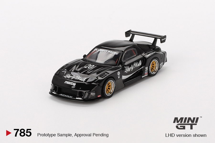 MAZDA RX-7 LB-Super Silhouette Liberty Walk Black Mini GT 1:64
