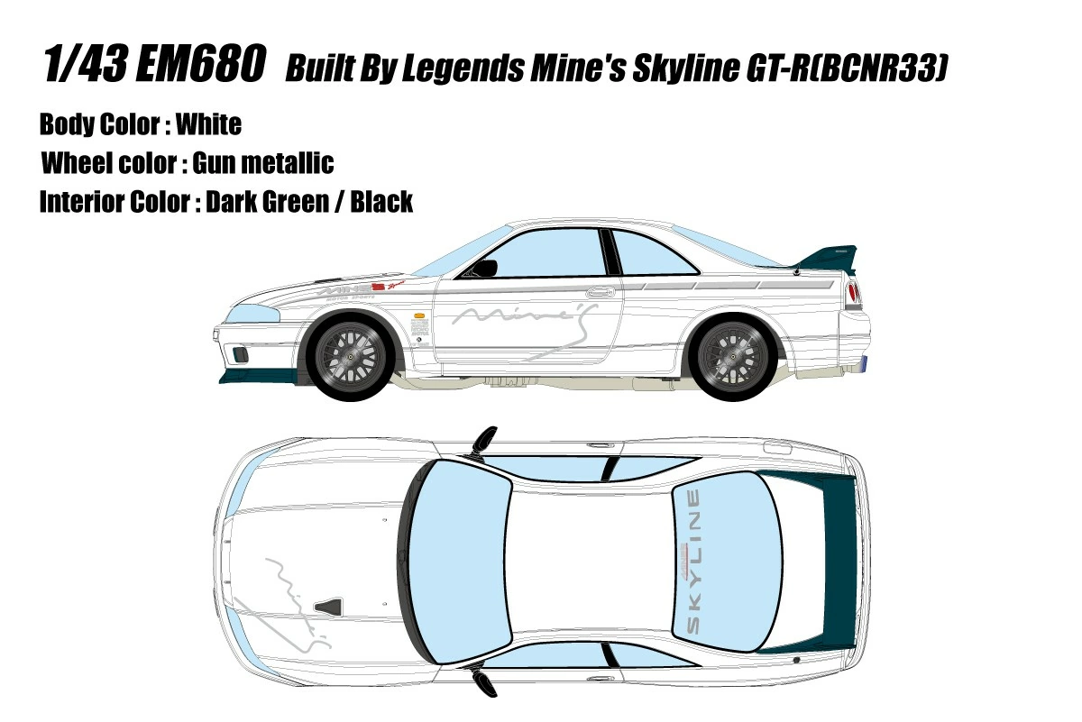 Miniatura Nissan Skyline GT-R R33 - Mine EM680 - Scala 1:18