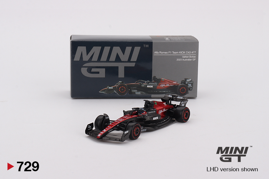 Alfa Romeo F1 Team C43 #77 Valtteri Bottas 2023 Australian GP Mini GT 1:64