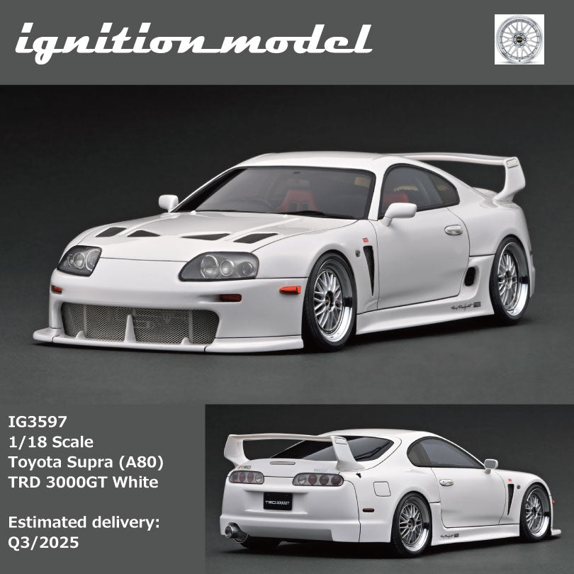 TOYOTA Supra (A80) TRD 3000GT White Ignition Model 1:18