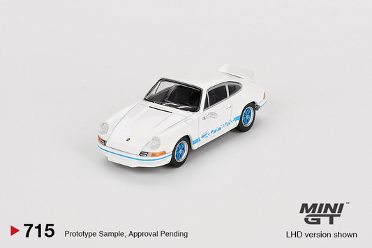 Porsche 911 Carrera RS 2.7 Grand Prix White with Blue Livery Mini GT 1:64