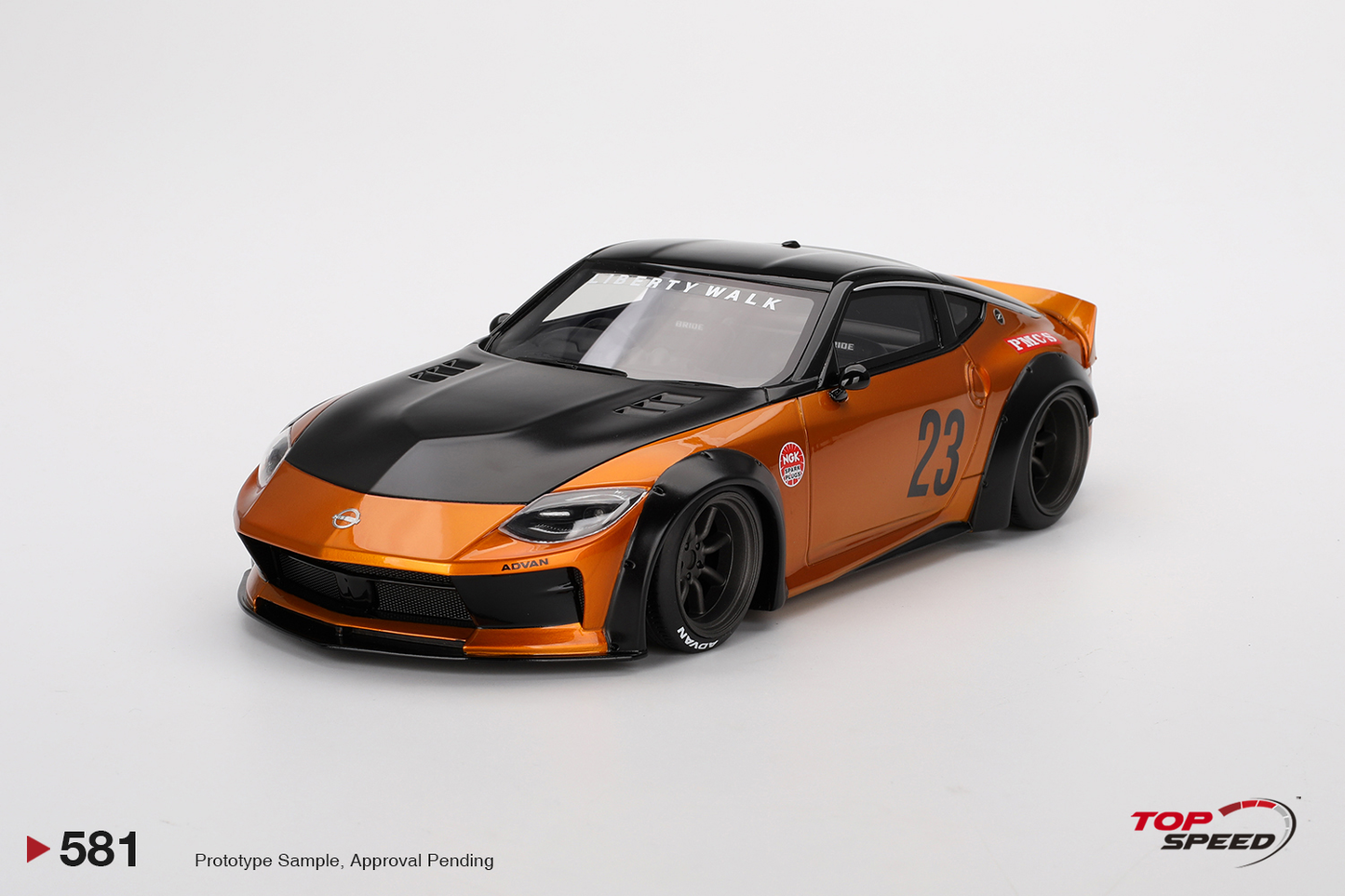 Nissan 400Z (RZ34) Pandem Orange Gold Top Speed 1:18